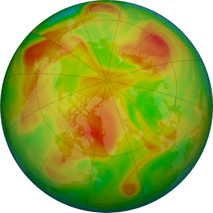 Arctic ozone map for 29 May 2024